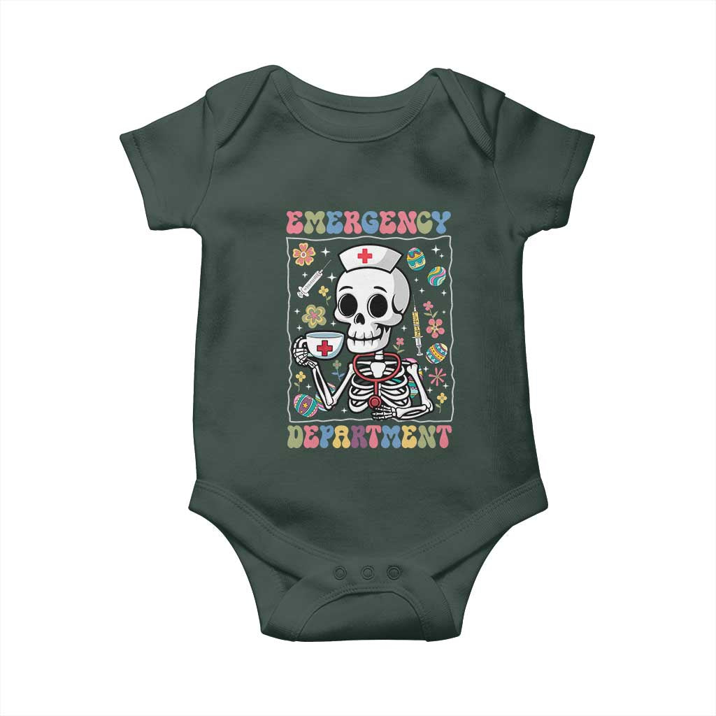 Emergency Department Skeleton Nurse Easter Baby Onesie ER Nursing Room TS02 Print Your Wear