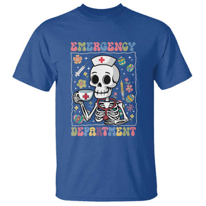 Emergency Department Skeleton Nurse Easter T Shirt ER Nursing Room TS02 Royal Blue Print Your Wear