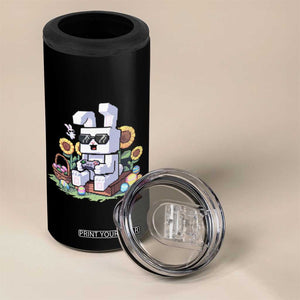 Pixel Art Gamer Bunny Easter 4 in 1 Can Cooler Tumbler Cool Retro Gaming Vibes TS02 Print Your Wear