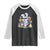 Pixel Art Gamer Bunny Easter Raglan Shirt Cool Retro Gaming Vibes TS02 Black White Print Your Wear