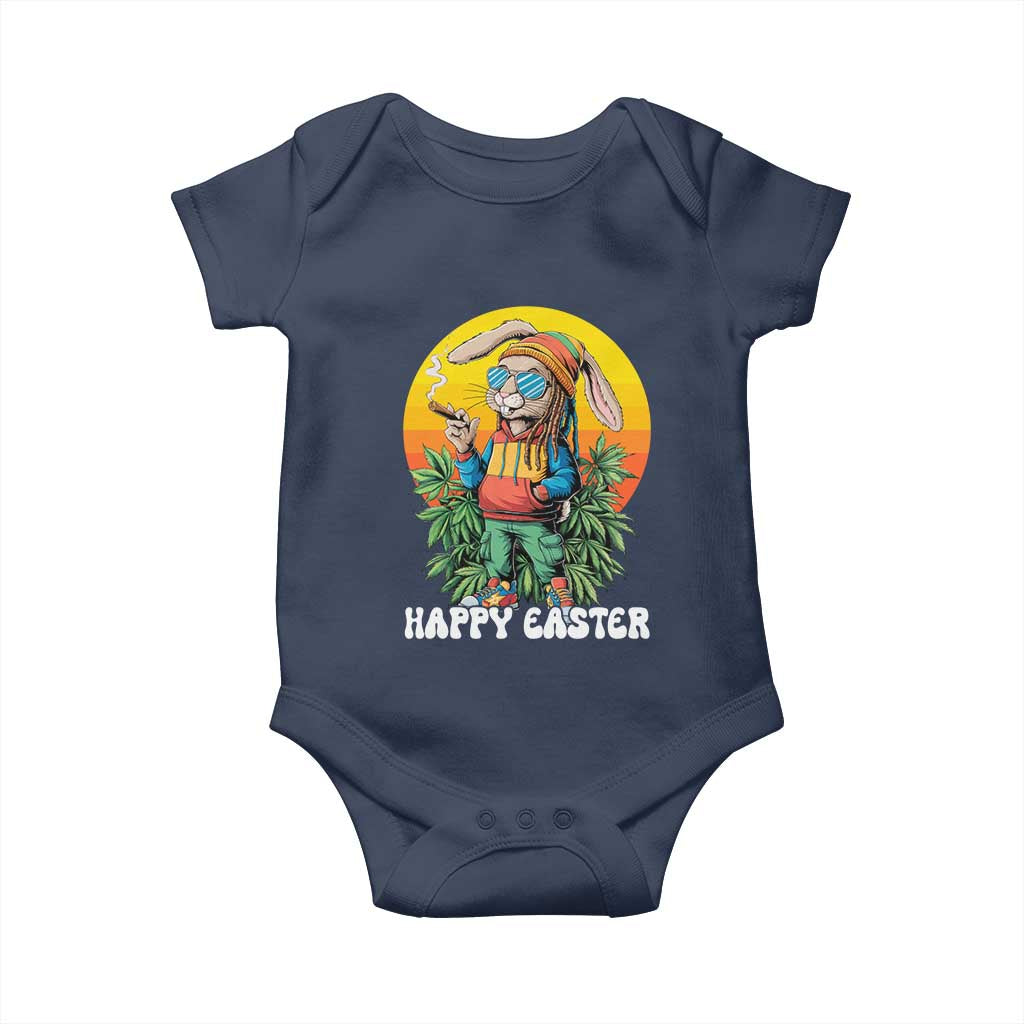 Happy 420 Easter Baby Onesie Funny Bunny Smoking Weed TS02