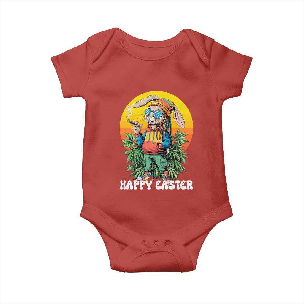 Happy 420 Easter Baby Onesie Funny Bunny Smoking Weed TS02 Red Print Your Wear