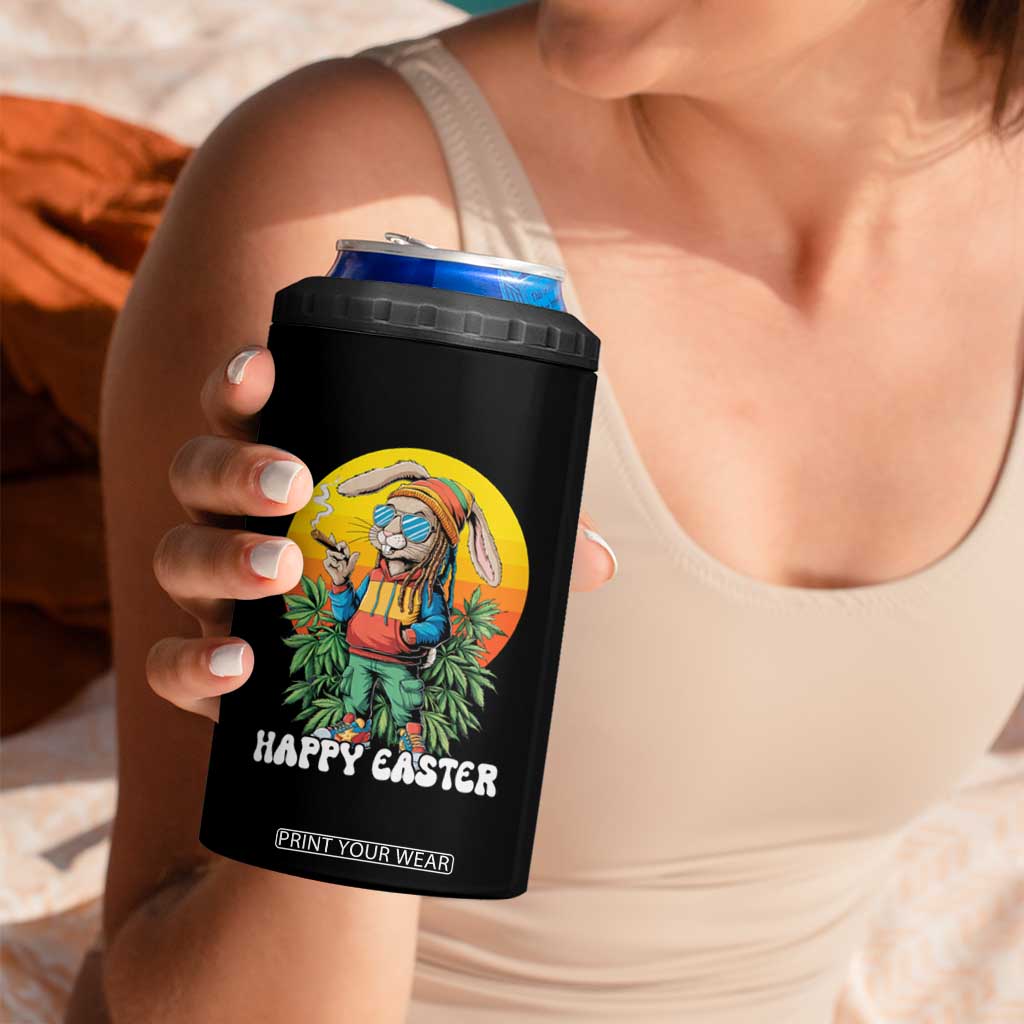 Happy 420 Easter 4 in 1 Can Cooler Tumbler Funny Bunny Smoking Weed TS02 Print Your Wear