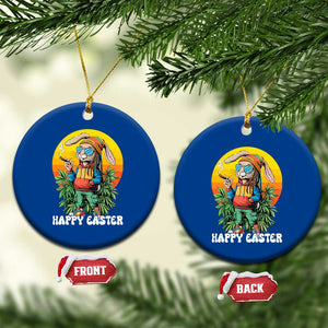 Happy 420 Easter Ceramic Ornament Funny Bunny Smoking Weed TS02 1pc Blue Print Your Wear
