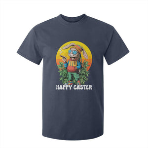 Happy 420 Easter T Shirt For Kid Funny Bunny Smoking Weed TS02 Navy Print Your Wear