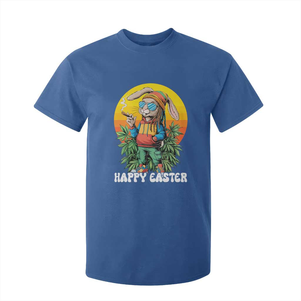 Happy 420 Easter T Shirt For Kid Funny Bunny Smoking Weed TS02 Royal Blue Print Your Wear