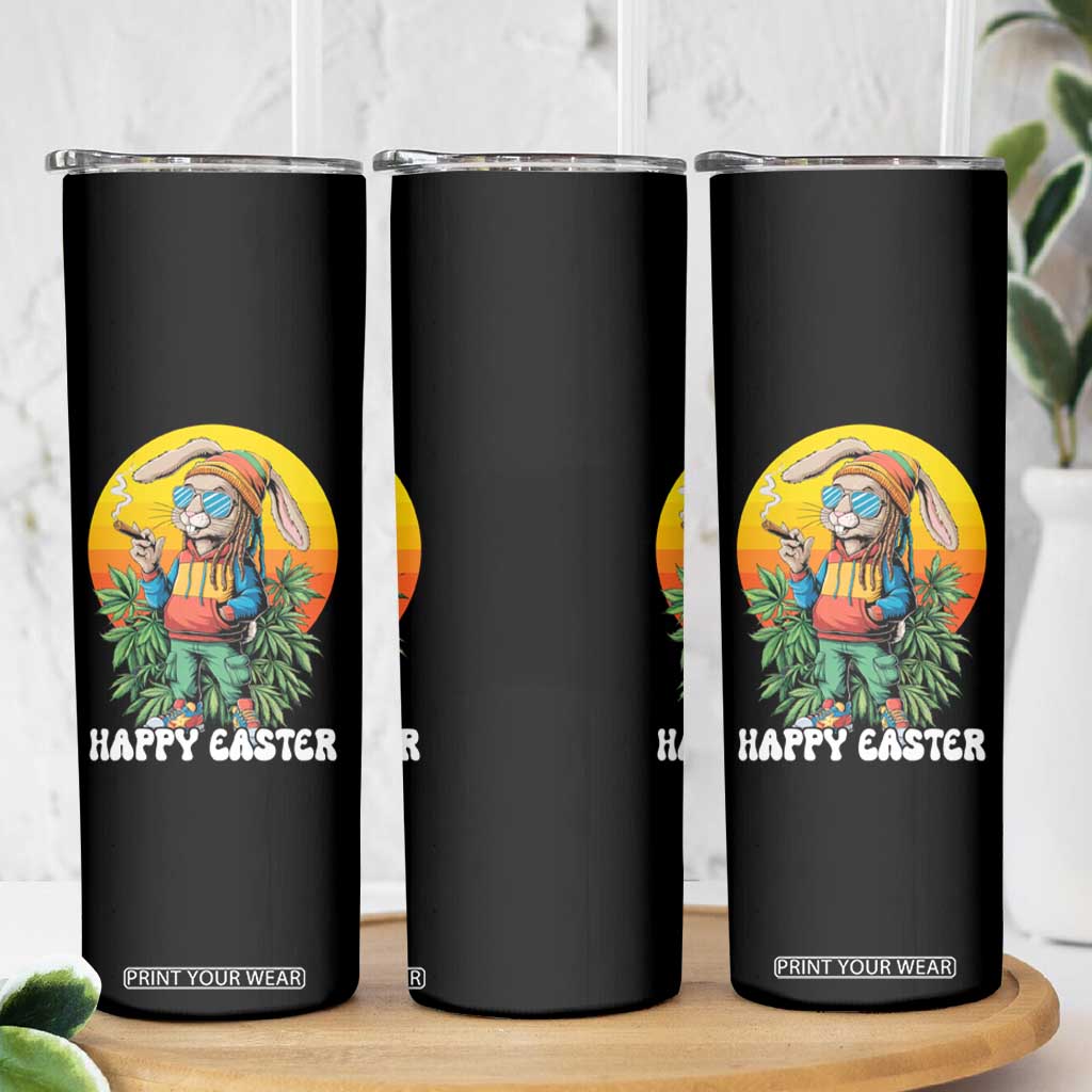 Happy 420 Easter Skinny Tumbler Funny Bunny Smoking Weed TS02 Print Your Wear