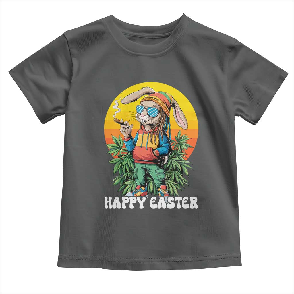 Happy 420 Easter Toddler T Shirt Funny Bunny Smoking Weed TS02 Dark Heather Print Your Wear