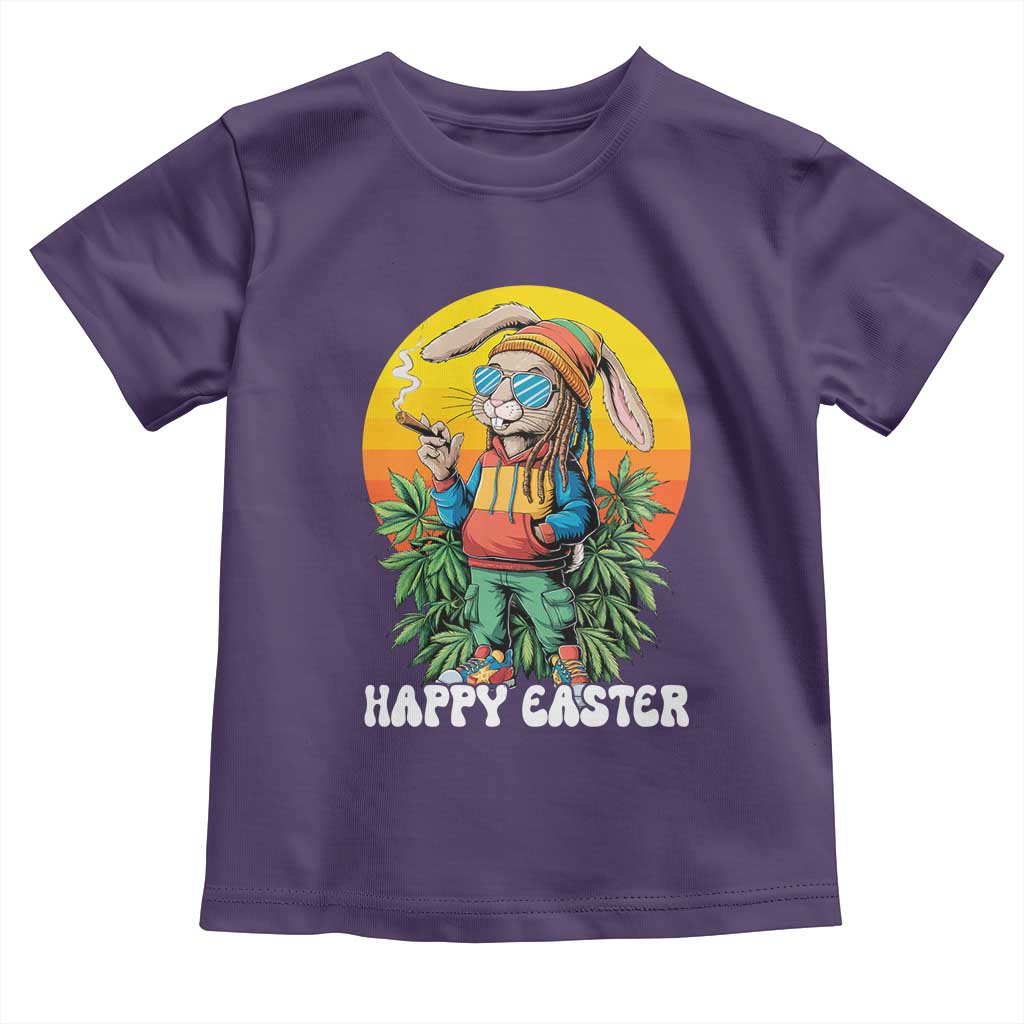 Happy 420 Easter Toddler T Shirt Funny Bunny Smoking Weed TS02 Purple Print Your Wear