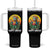 Happy 420 Easter Tumbler With Handle Funny Bunny Smoking Weed TS02 One Size: 40 oz Black Print Your Wear