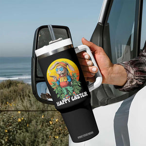 Happy 420 Easter Tumbler With Handle Funny Bunny Smoking Weed TS02 Print Your Wear