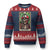 Skeleton 420 The Stoner Ugly Christmas Sweater Retro Tarot Card Weed Lover Cannabis Trippy Vibes TS02 Navy Red Print Your Wear