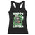 Happy 420 Easter Racerback Tank Top Funny Smoking Easter Bunny TS02 Black Print Your Wear