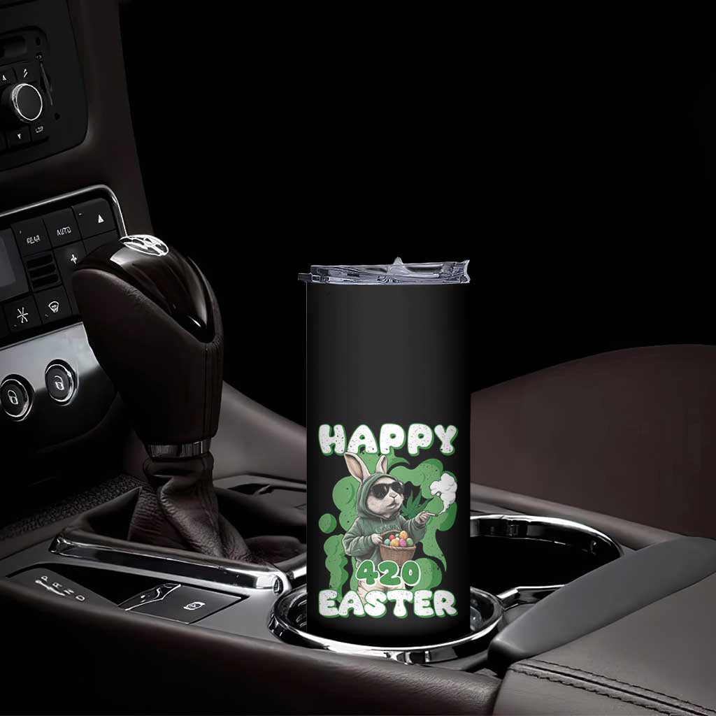 Happy 420 Easter Skinny Tumbler Funny Smoking Easter Bunny TS02 Print Your Wear