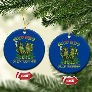 Funny Marijuana Ceramic Ornament Good Buds Stick Together Couples 420 Weed Cannabis TS02 1pc Blue Print Your Wear