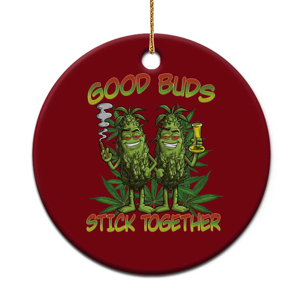 Funny Marijuana Ceramic Ornament Good Buds Stick Together Couples 420 Weed Cannabis TS02 1pc Red Print Your Wear