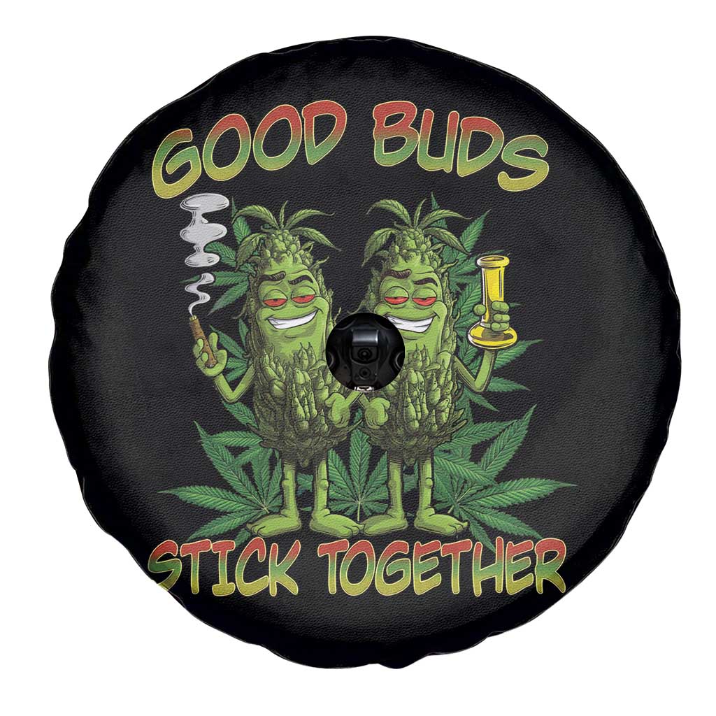 Funny Marijuana Spare Tire Cover Good Buds Stick Together Couples 420 Weed Cannabis TS02 Print Your Wear