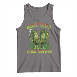 Funny Marijuana Tank Top Good Buds Stick Together Couples 420 Weed Cannabis TS02 Deep Heather Print Your Wear