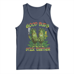 Funny Marijuana Tank Top Good Buds Stick Together Couples 420 Weed Cannabis TS02 Navy Print Your Wear