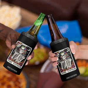 Skeleton 420 Cannabis 4 in 1 Can Cooler Tumbler Tarot Card The Stoner Weed Lover TS02 Print Your Wear