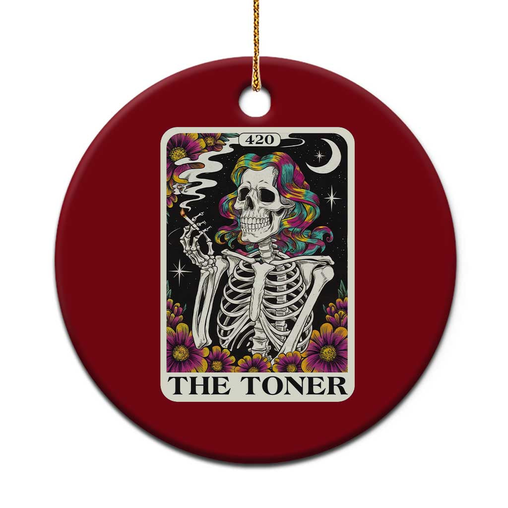 Skeleton 420 Cannabis Ceramic Ornament Tarot Card The Stoner Weed Lover TS02 1pc Red Print Your Wear