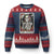 Skeleton 420 Cannabis Ugly Christmas Sweater Tarot Card The Stoner Weed Lover TS02 Navy Red Print Your Wear