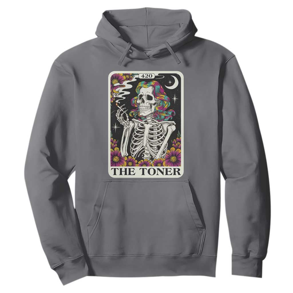 Skeleton 420 Cannabis Hoodie Tarot Card The Stoner Weed Lover TS02 Charcoal Print Your Wear