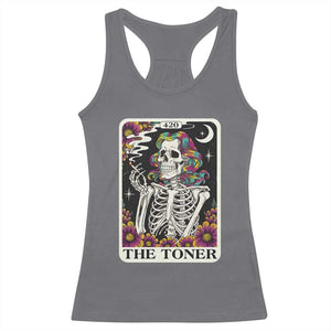Skeleton 420 Cannabis Racerback Tank Top Tarot Card The Stoner Weed Lover TS02 Charcoal Print Your Wear