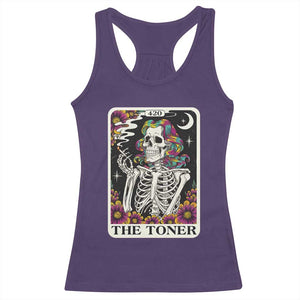 Skeleton 420 Cannabis Racerback Tank Top Tarot Card The Stoner Weed Lover TS02 Purple Print Your Wear