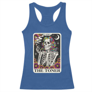Skeleton 420 Cannabis Racerback Tank Top Tarot Card The Stoner Weed Lover TS02 Royal Blue Print Your Wear