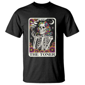 Skeleton 420 Cannabis T Shirt Tarot Card The Stoner Weed Lover TS02 Black Print Your Wear