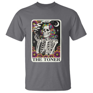 Skeleton 420 Cannabis T Shirt Tarot Card The Stoner Weed Lover TS02 Charcoal Print Your Wear