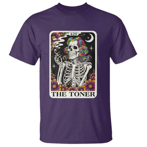 Skeleton 420 Cannabis T Shirt Tarot Card The Stoner Weed Lover TS02 Purple Print Your Wear