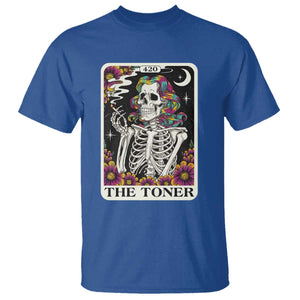 Skeleton 420 Cannabis T Shirt Tarot Card The Stoner Weed Lover TS02 Royal Blue Print Your Wear