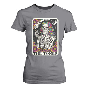 Skeleton 420 Cannabis T Shirt For Women Tarot Card The Stoner Weed Lover TS02 Charcoal Print Your Wear