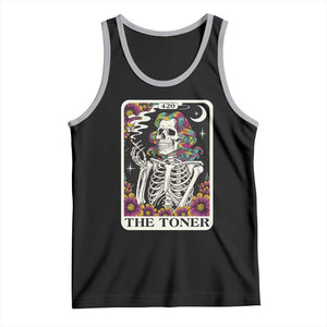 Skeleton 420 Cannabis Tank Top Tarot Card The Stoner Weed Lover TS02 Black Athletic Heather Print Your Wear