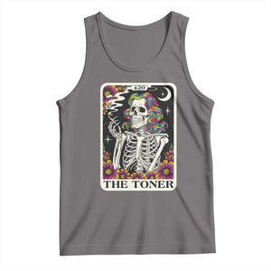 Skeleton 420 Cannabis Tank Top Tarot Card The Stoner Weed Lover TS02 Deep Heather Print Your Wear
