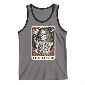 Skeleton 420 Cannabis Tank Top Tarot Card The Stoner Weed Lover TS02 Deep Heather Black Print Your Wear