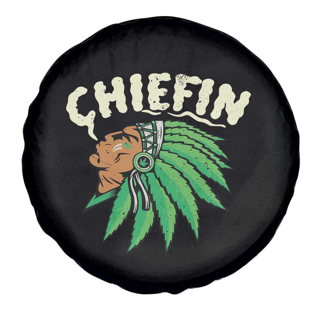 Chiefin Weed Smoking Spare Tire Cover Funny 420 Cannabis Pot THC Smoker TS02 Print Your Wear