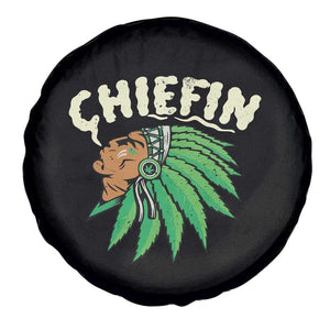 Chiefin Weed Smoking Spare Tire Cover Funny 420 Cannabis Pot THC Smoker TS02 Print Your Wear