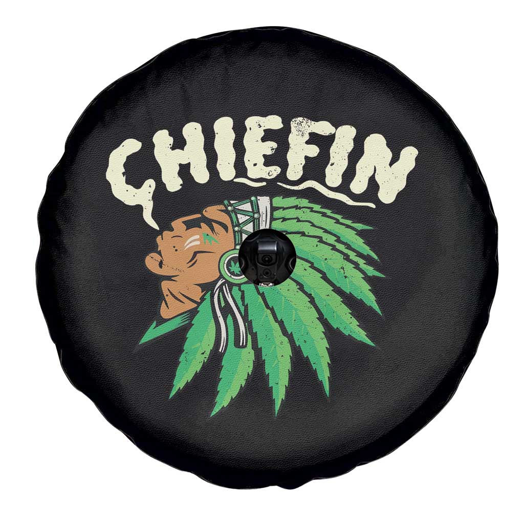 Chiefin Weed Smoking Spare Tire Cover Funny 420 Cannabis Pot THC Smoker TS02 Print Your Wear