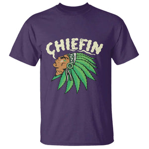 Chiefin Weed Smoking T Shirt Funny 420 Cannabis Pot THC Smoker TS02 Purple Print Your Wear