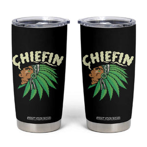 Chiefin Weed Smoking Tumbler Cup Funny 420 Cannabis Pot THC Smoker TS02 Black Print Your Wear