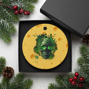 Marijuana Skull Ceramic Ornament Smoke Weed Cannabis 420 Pot Leaf TS02 1pc Yellow Cheese Print Your Wear