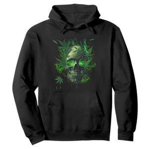 Marijuana Skull Hoodie Smoke Weed Cannabis 420 Pot Leaf TS02 Black Print Your Wear
