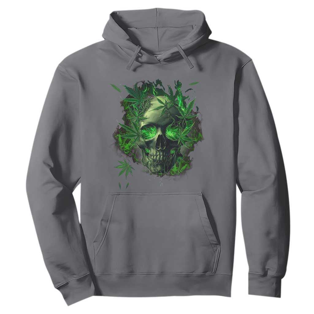 Marijuana Skull Hoodie Smoke Weed Cannabis 420 Pot Leaf TS02 Charcoal Print Your Wear