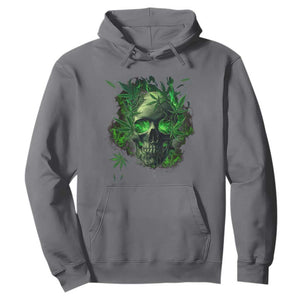 Marijuana Skull Hoodie Smoke Weed Cannabis 420 Pot Leaf TS02 Charcoal Print Your Wear