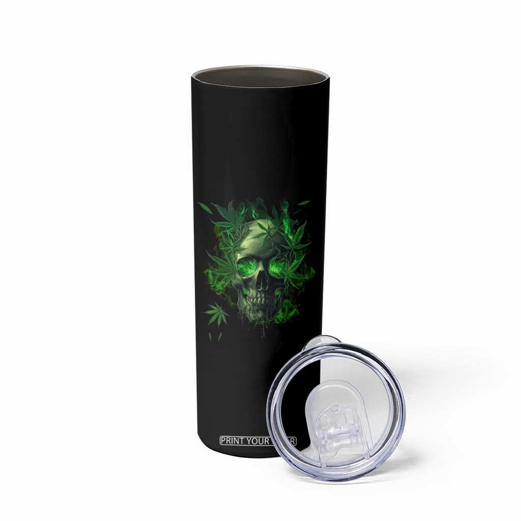 Marijuana Skull Skinny Tumbler Smoke Weed Cannabis 420 Pot Leaf TS02 Print Your Wear