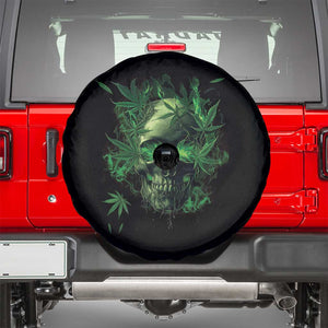 Marijuana Skull Spare Tire Cover Smoke Weed Cannabis 420 Pot Leaf TS02 Black Print Your Wear
