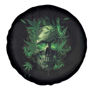 Marijuana Skull Spare Tire Cover Smoke Weed Cannabis 420 Pot Leaf TS02 Print Your Wear